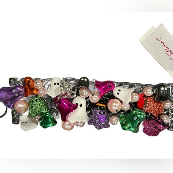 🖤🔹️Betsey Johnson 🔹️2025 Ghost Multicolor Halloween  Charm Bracelet - Picture 5 of 6